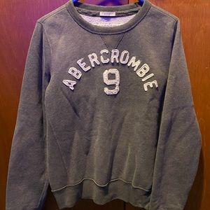 Abercrombie & Fitch grey muscle fit sweatshirt